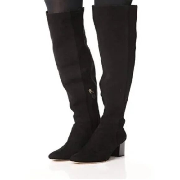 Diane Von Furstenberg Shoes - DIANE VON FURSTENBERG Luzzi Over the Knee Suede Black Fall Winter Heeled Boots